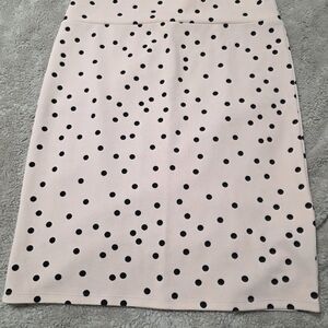 Lularoe Cassie Pink Polka Dot Skirt